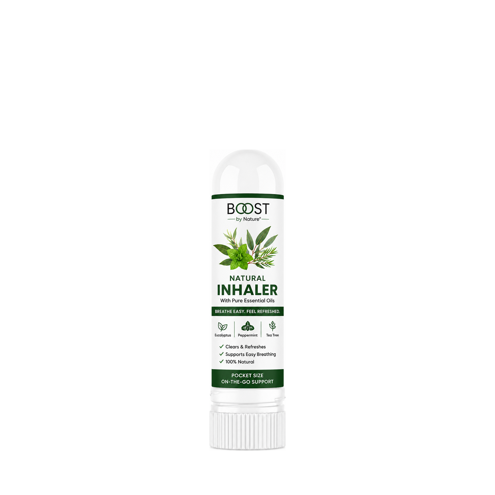 Boost by Nature Natural Aromatherapy Inhaler | Essential Oil Nasal Inhaler | Eucalyptus Peppermint Tea Tree