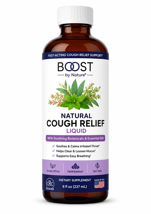 Boost by Nature Natural Cough Relief Liquid bottle