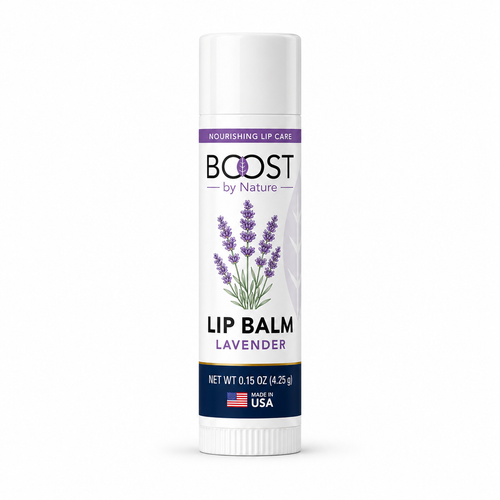 Boost by Nature Lavender Lip Balm tube for dry lips