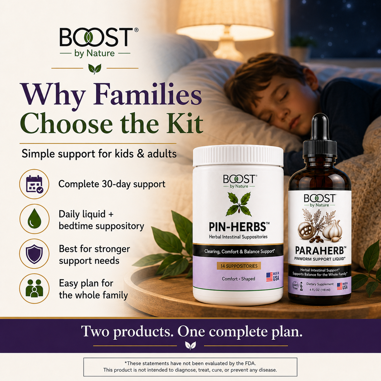 Why families choose the complete 30-day pinworm support kit