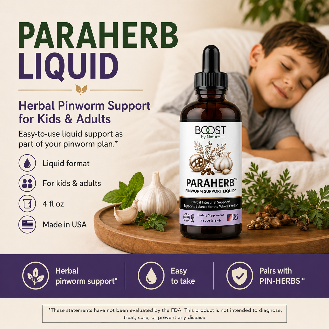 ParaHerb Liquid herbal pinworm support for kids and adults