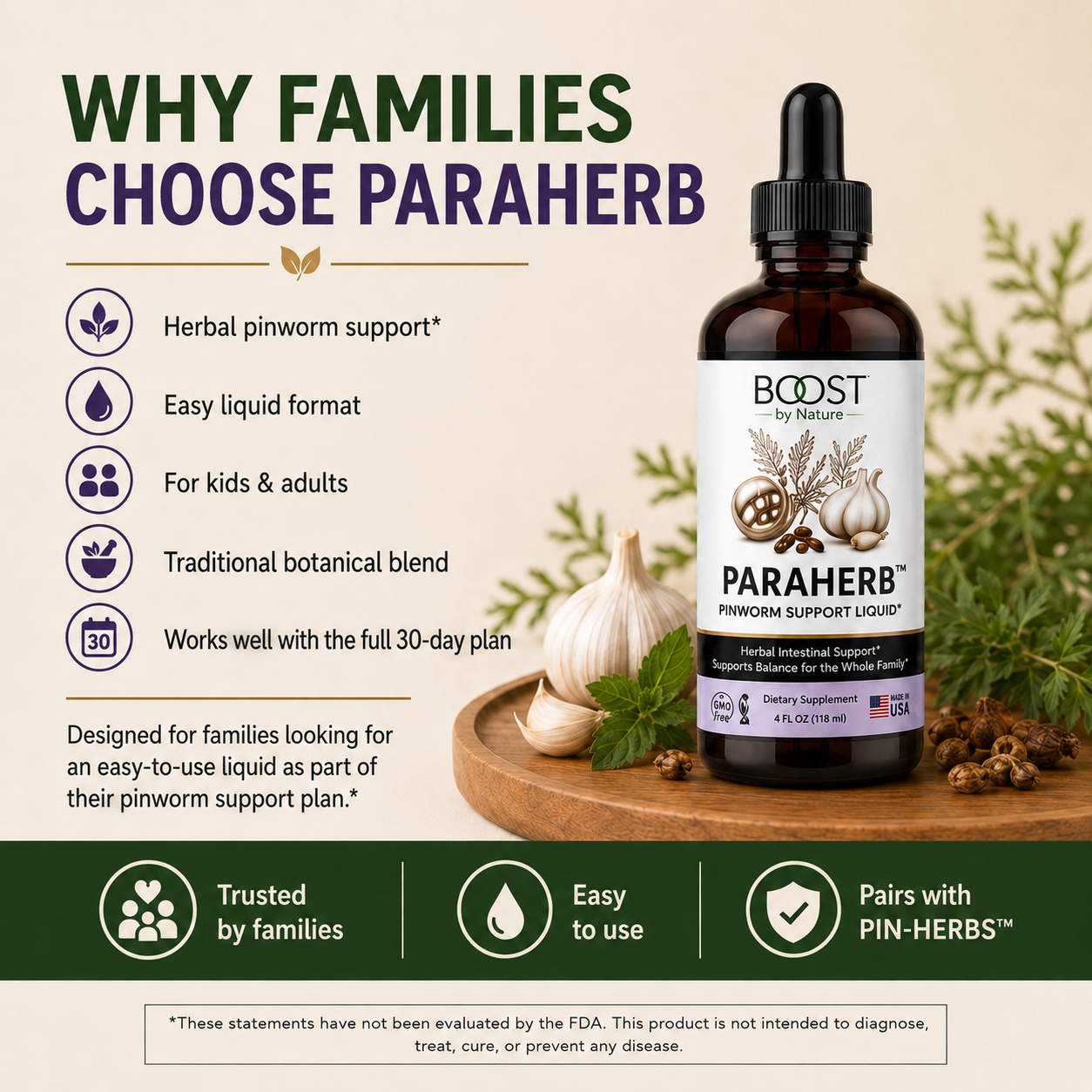 Why families choose ParaHerb Liquid for herbal pinworm support