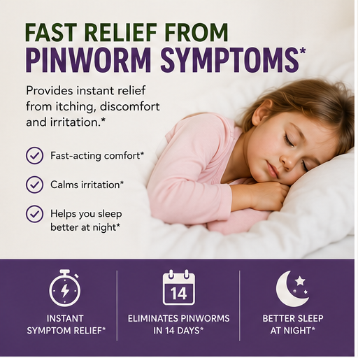 PIN-HERBS fast relief lifestyle image for pinworm symptoms