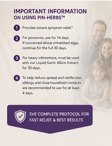 PIN-HERBS important use information infographic