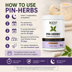 How to use PIN-HERBS suppositories for 14-day or 30-day pinworm support